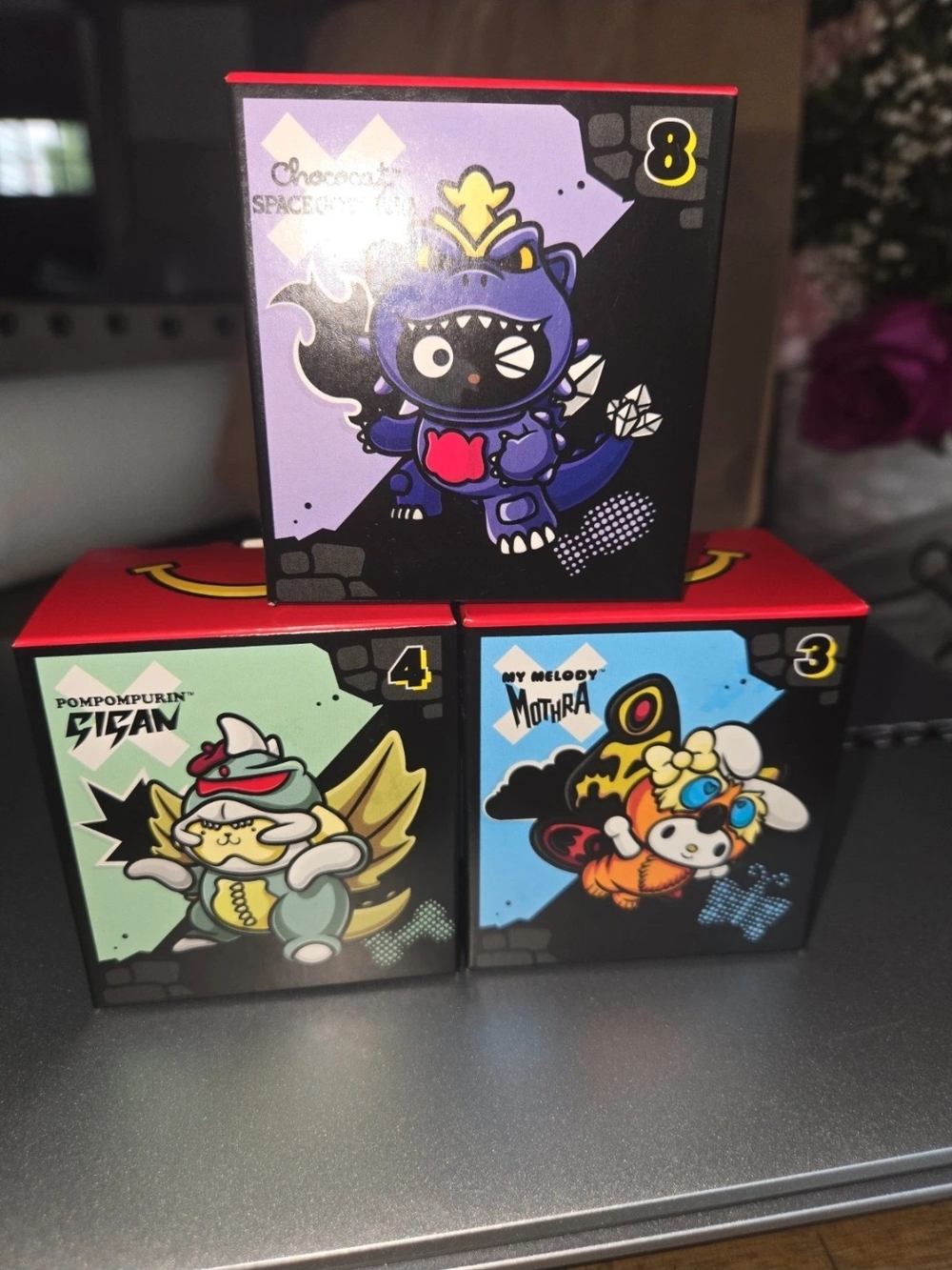 Sanrio Mini Blind Box Set - Purple, Red, Green, Blue Characters